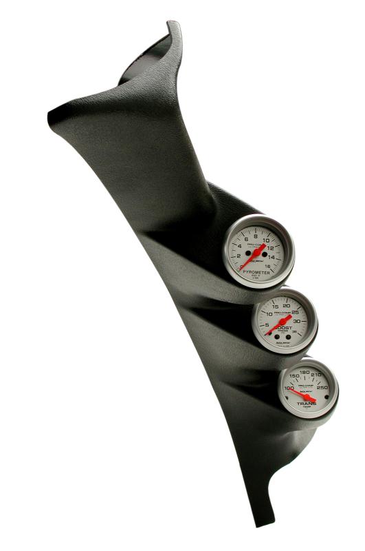 Autometer 99-06 Ford Powerstroke/SD Black Triple Pillar Ultra-Lite Gauge Kit