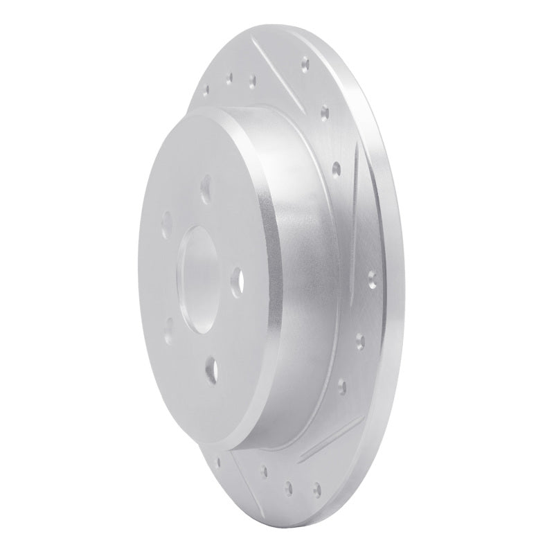 R1 03-10 Chrysler PT Cruiser Rear Right Drilled & Slotted Silver Brake Rotor