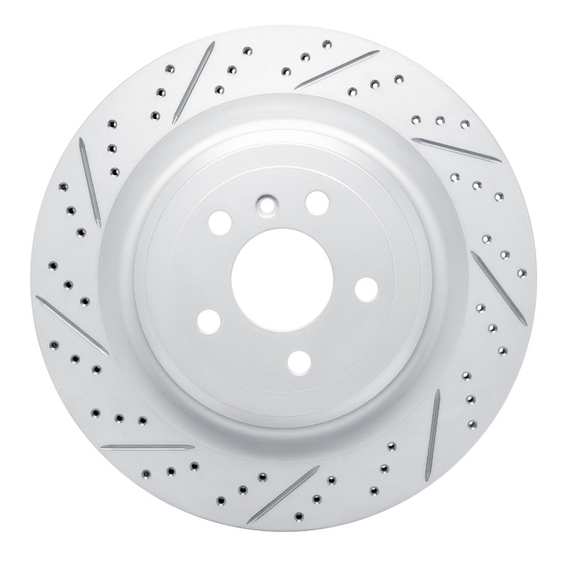 R1 13-19 Mercedes-Benz GL350 Rear Left Drilled & Slotted Geo-Carbon Rotor