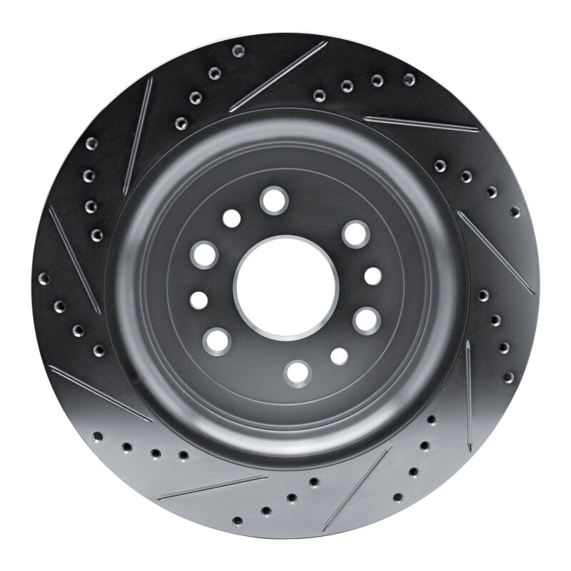 DFC 21-25 Jeep Grand Wagoneer Rear Right Drilled & Slotted Silver Brake Rotor