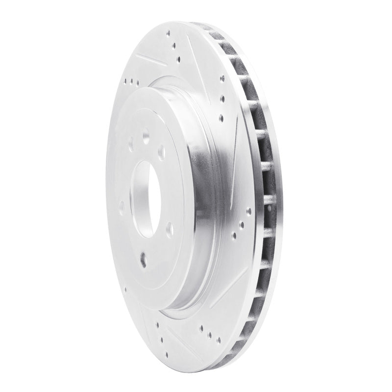 R1 05-11 Cadillac STS Rear Right Drilled & Slotted Silver Brake Rotor