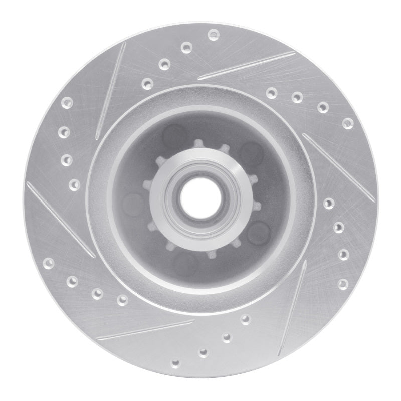 DFC 70-72 Dodge Coronet Front Right Drilled & Slotted Silver Brake Rotor