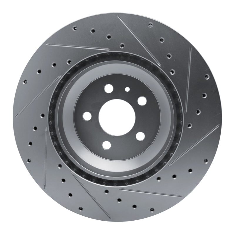 R1 17-25 Tesla Model 3 Front Left Drilled & Slotted Silver Brake Rotor