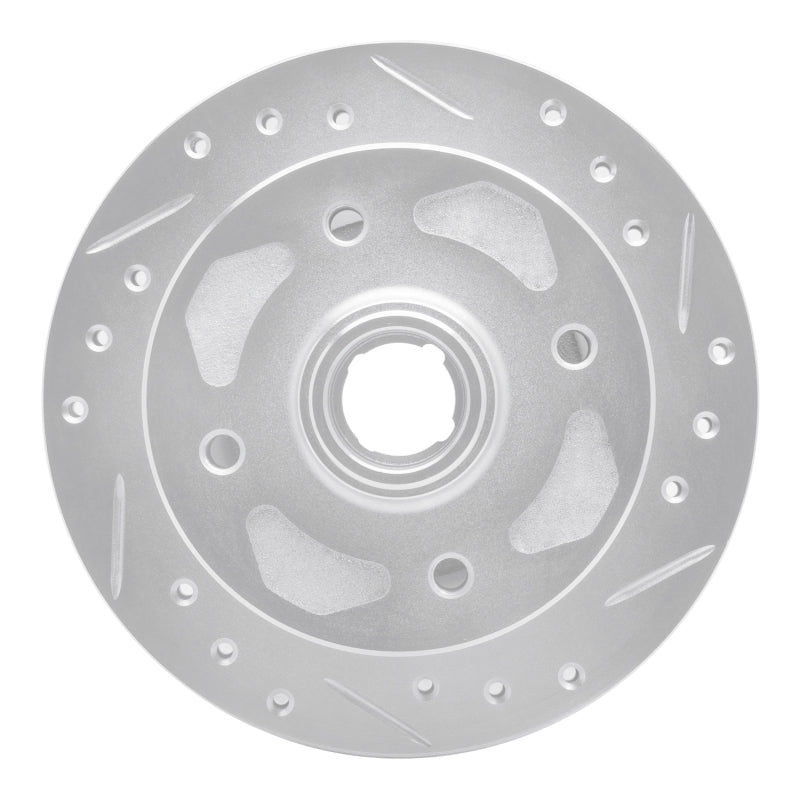 DFC 79-83 Mazda RX-7 Front Right Drilled & Slotted Silver Brake Rotor