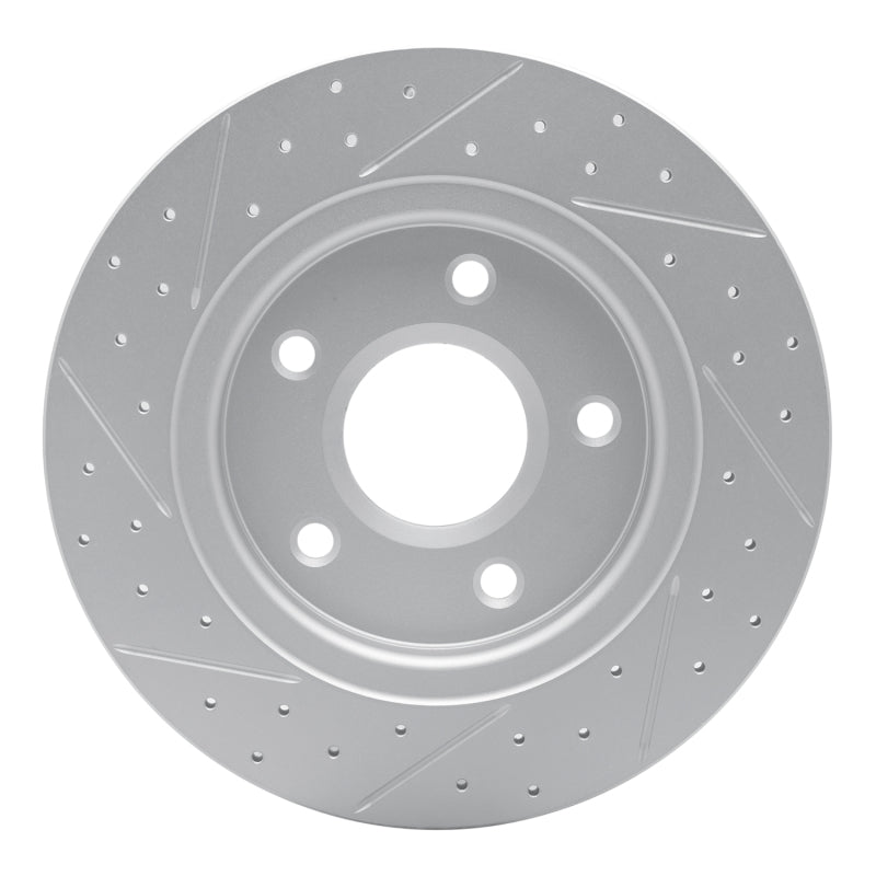 R1 08-16 Chrysler Town & Country Rear Right Drilled & Slotted Geo-Carbon Rotor
