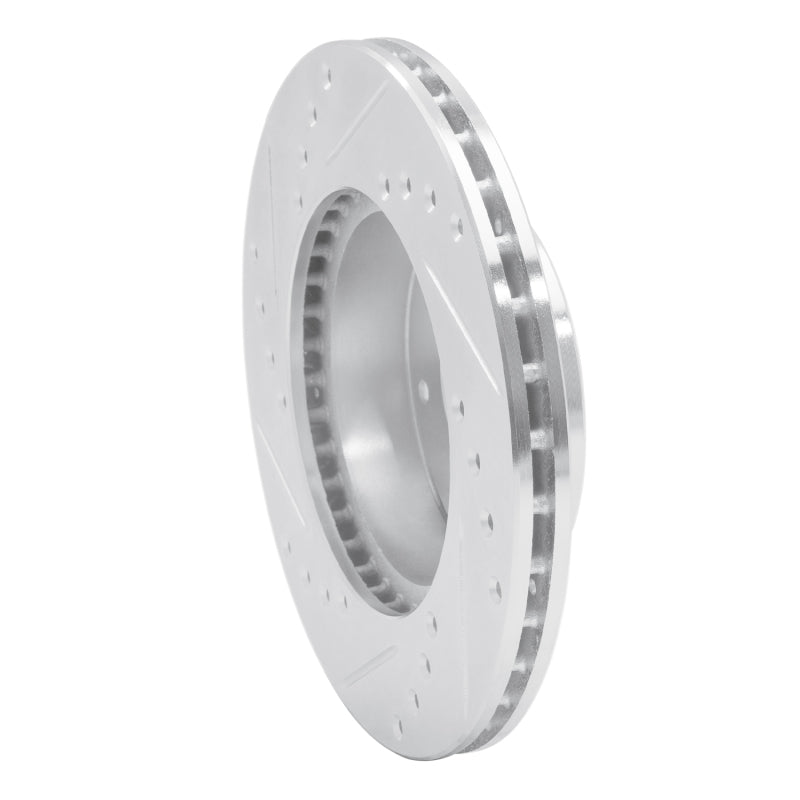 R1 84-90 Honda Prelude Front Right Drilled & Slotted Silver Brake Rotor