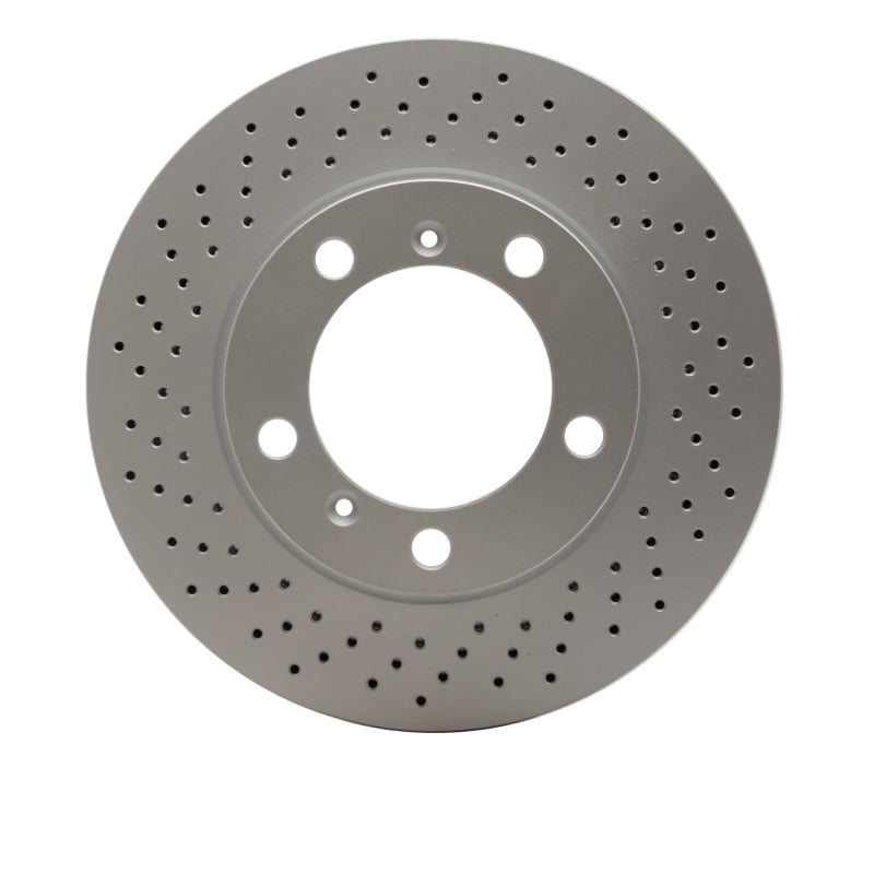 R1 05-08 Porsche Boxster Left Front Drilled GeoSPEC Coated Rotor