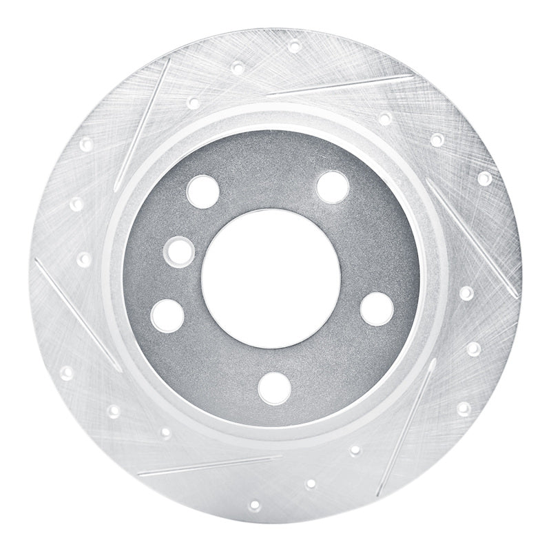 R1 12-18 BMW 118i (Mexico) Rear Left Drilled & Slotted Silver Brake Rotor