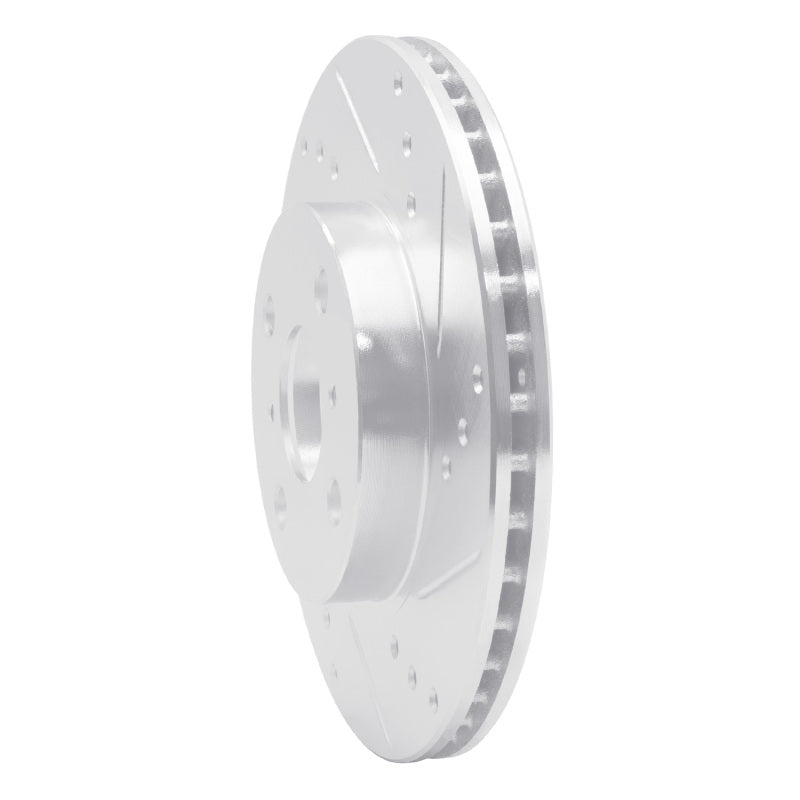 R1 00-05 Toyota MR2 Spyder Front Right Drilled & Slotted Silver Brake Rotor