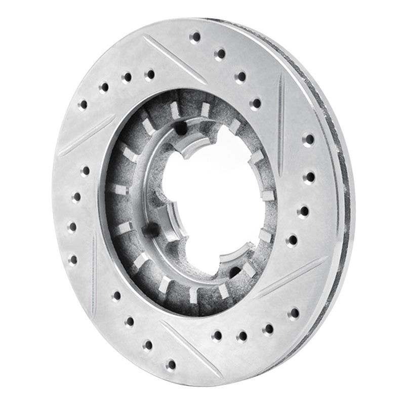 DFC 87-94 Subaru Justy Front Left Drilled & Slotted Silver Brake Rotor