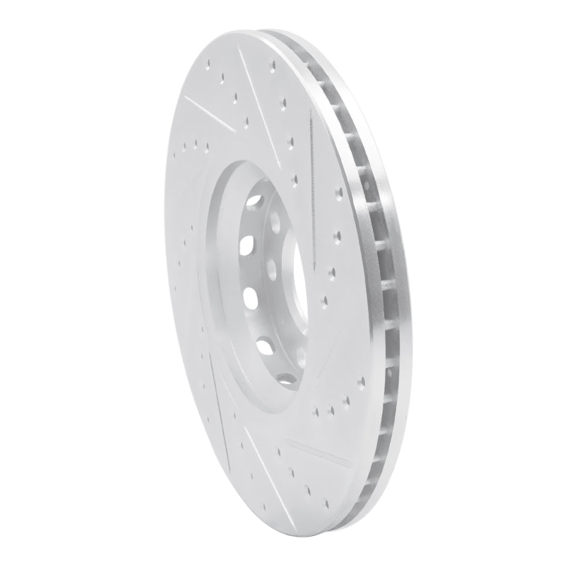 DFC 97-06 Audi A4 Quattro Front Left Drilled & Slotted Silver Brake Rotor