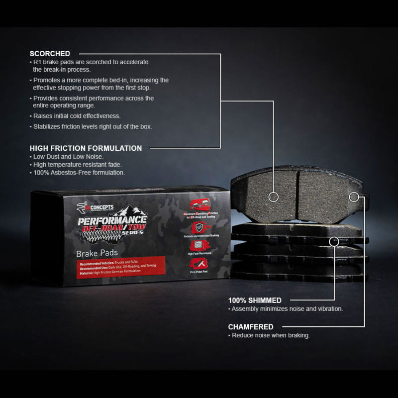 R1 15-20 Chevrolet Colorado Rear Performance Off-Road/Tow Brake Brake Pads & Hardware Kit