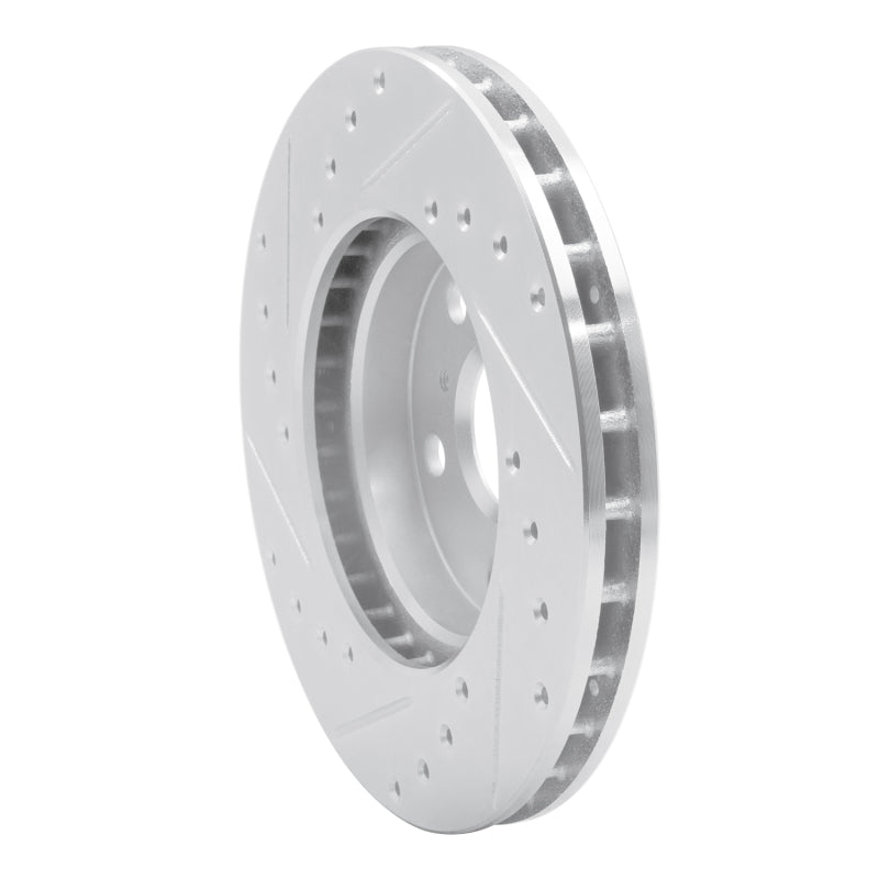 DFC 88-93 Toyota Celica Front Right Drilled & Slotted Silver Brake Rotor