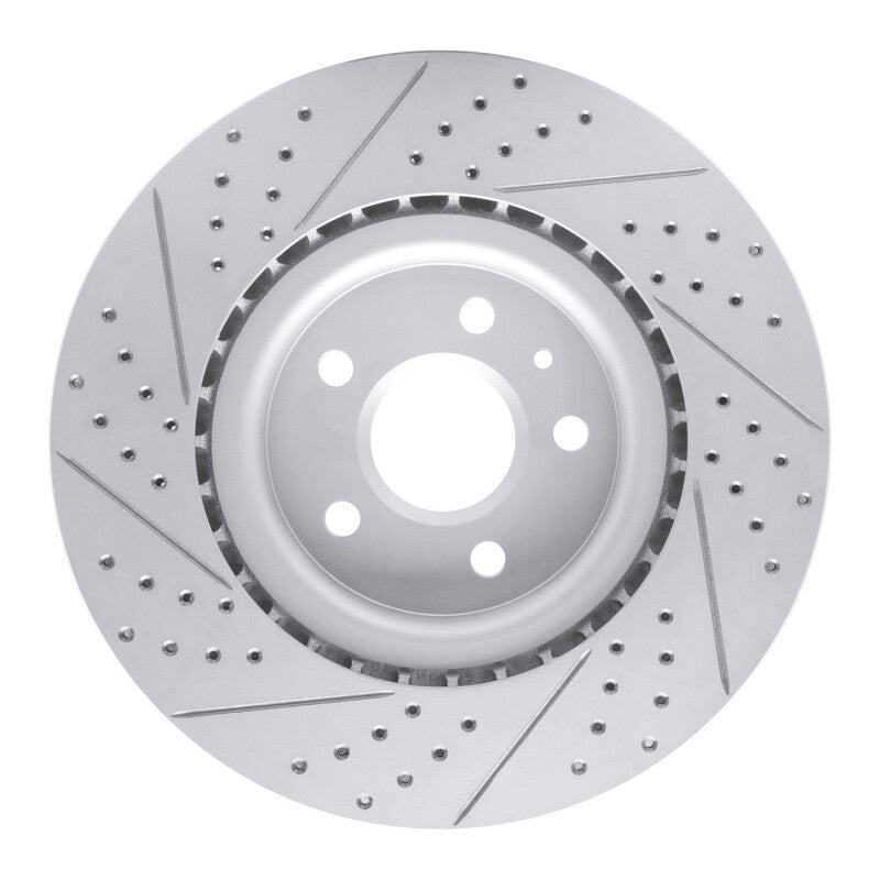 R1 09-17 Buick Regal Front Right Drilled & Slotted Geo-Carbon Rotor