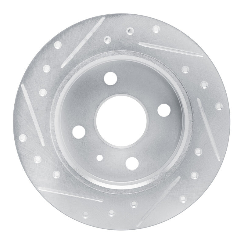 R1 00-05 Chevrolet ASTRA (Mexico) Rear Right Drilled & Slotted Silver Brake Rotor