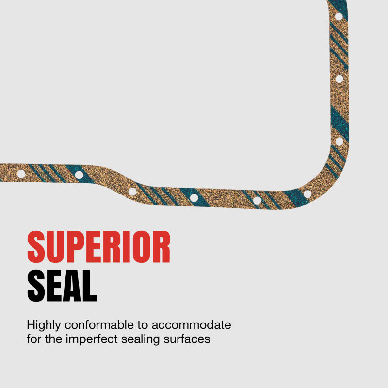 Fel-Pro Lincoln Mark V OS 30227 C Engine Oil Pan Gasket Set Blue Stripe cork-rubber