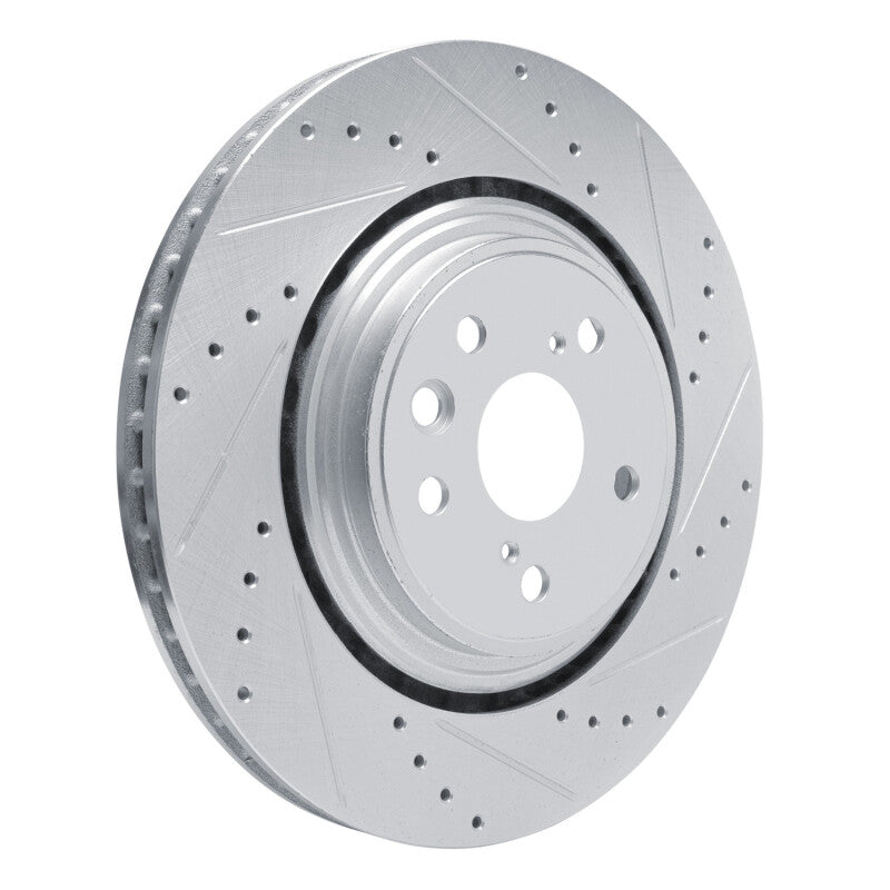 DFC 20-25 Lexus RX350 Front Right Drilled & Slotted Silver Brake Rotor