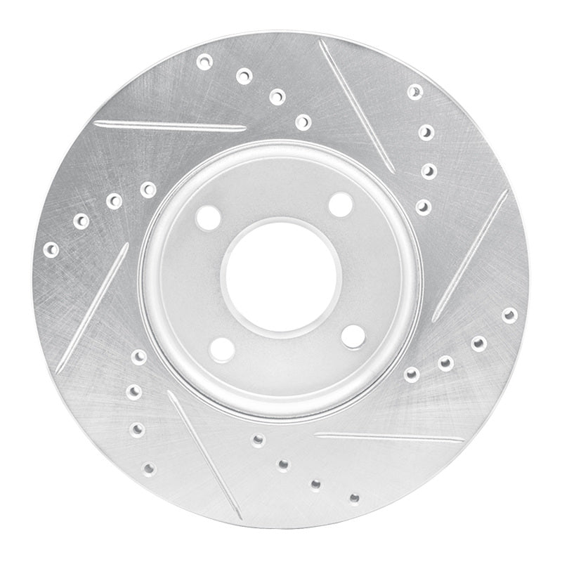 DFC 05-12 Ford Focus Front Left Drilled & Slotted Silver Brake Rotor