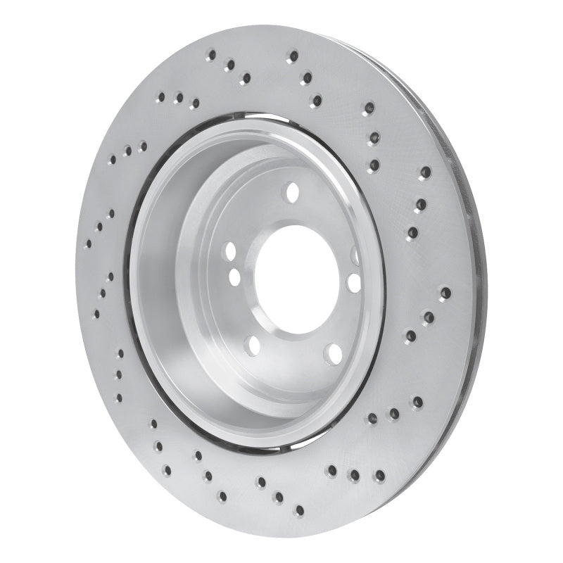 R1 06-08 BMW M3 Left Rear Drilled Carbon Alloy GeoMET Rotor