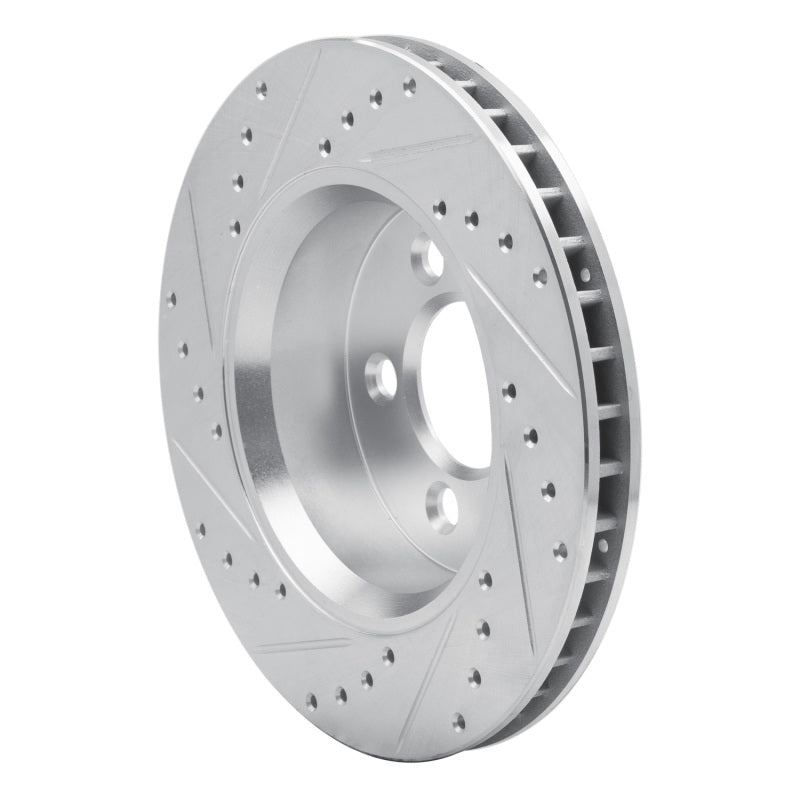 R1 07-12 Dodge Nitro Front Right Drilled & Slotted Silver Brake Rotor