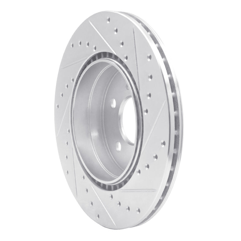 R1 93-02 Mercedes-Benz SL500 Rear Left Drilled & Slotted Silver Brake Rotor