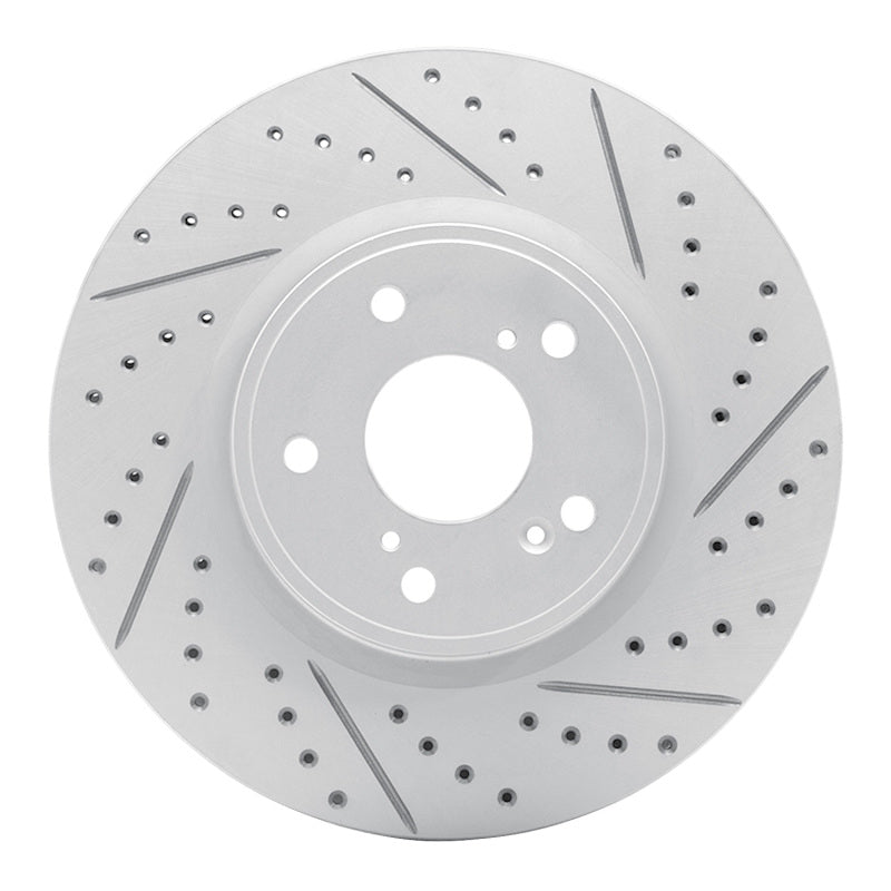 R1 13-25 Acura ADX Front Right Drilled & Slotted Geo-Carbon Rotor