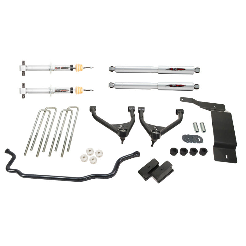 Belltech 07-13 Silverado / Sierra 1500 4WD Ext & Crew Cab 4in Trail Perf Lift Kit w/ Front Sway Bar