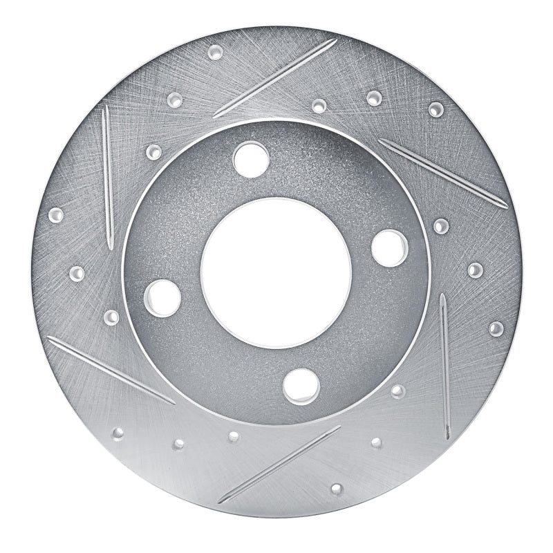 DFC 78-85 Audi 5000 Front Left Drilled & Slotted Silver Brake Rotor