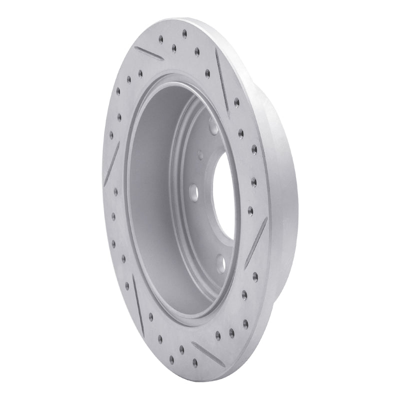 R1 06-10 Buick Lacrosse Rear Left Drilled & Slotted Geo-Carbon Rotor