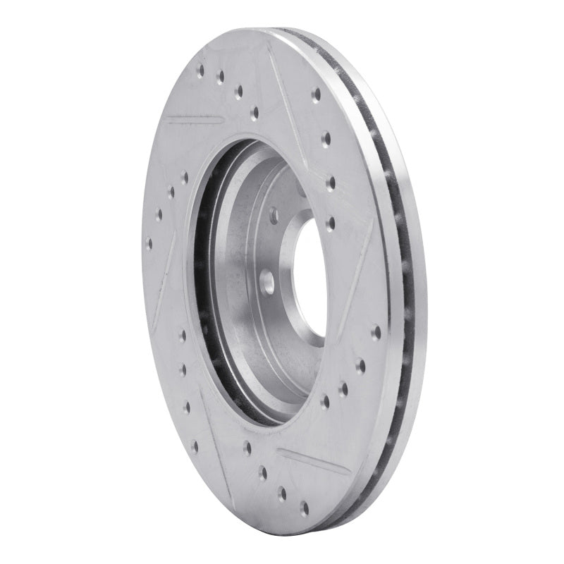 DFC 12-25 Dodge Attitude (Mexico) Front Left Drilled & Slotted Silver Brake Rotor