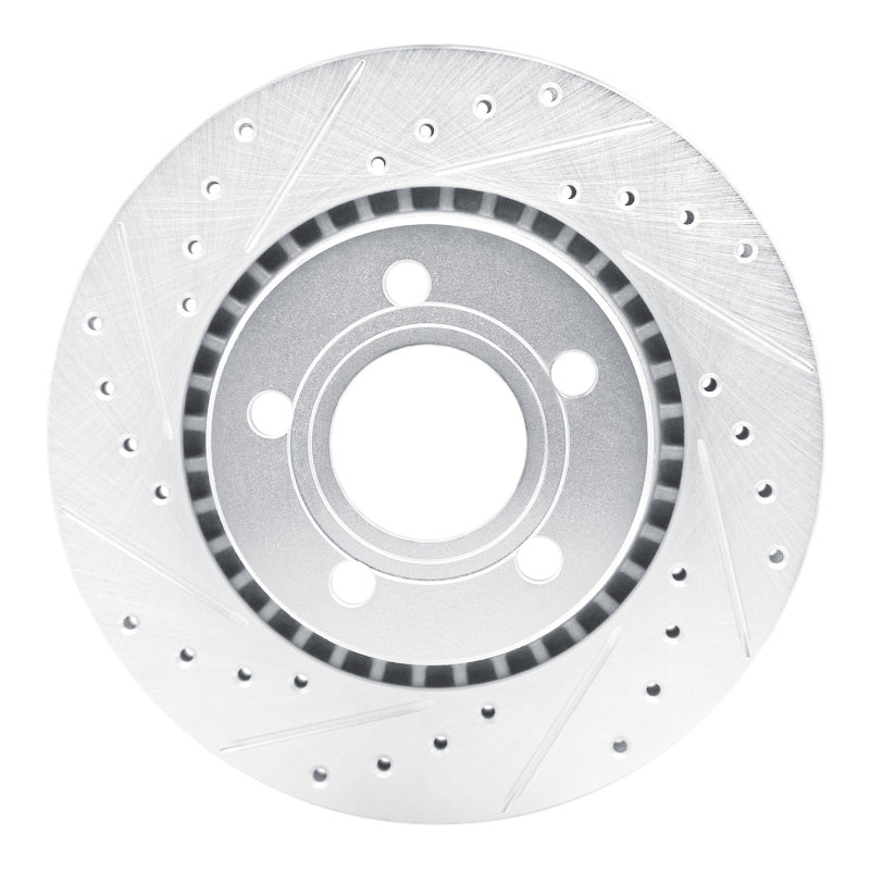 DFC 80-86 Audi Quattro Front Left Drilled & Slotted Silver Brake Rotor