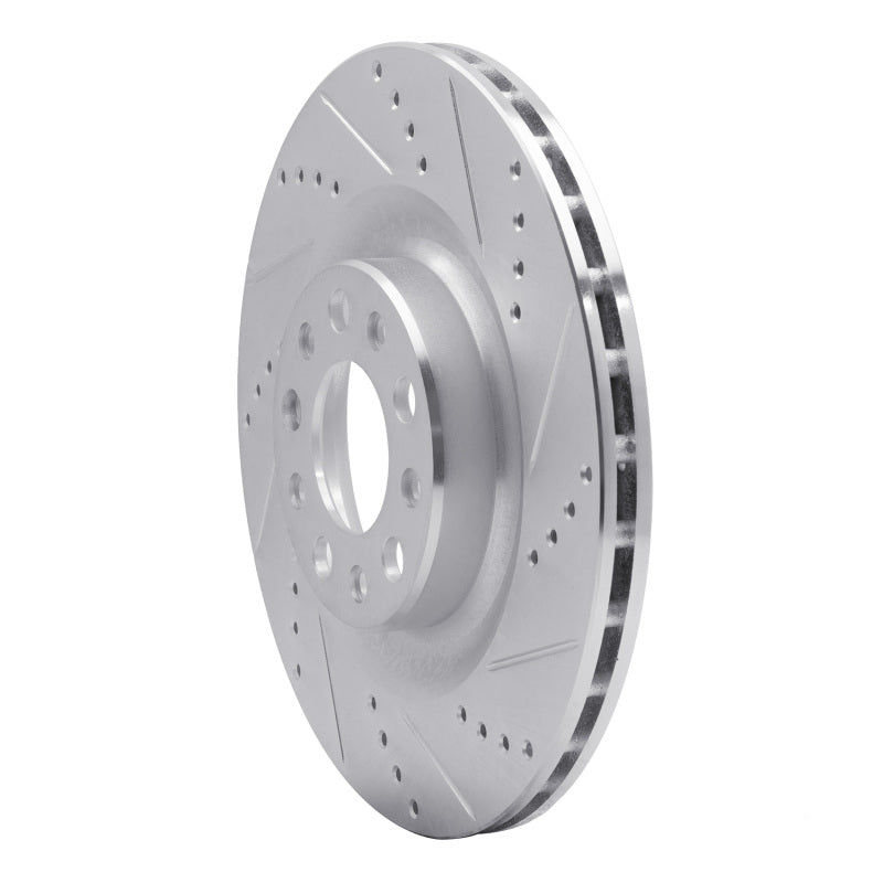 DFC 17-25 Alfa Romeo STELVIO Rear Right Drilled & Slotted Silver Brake Rotor