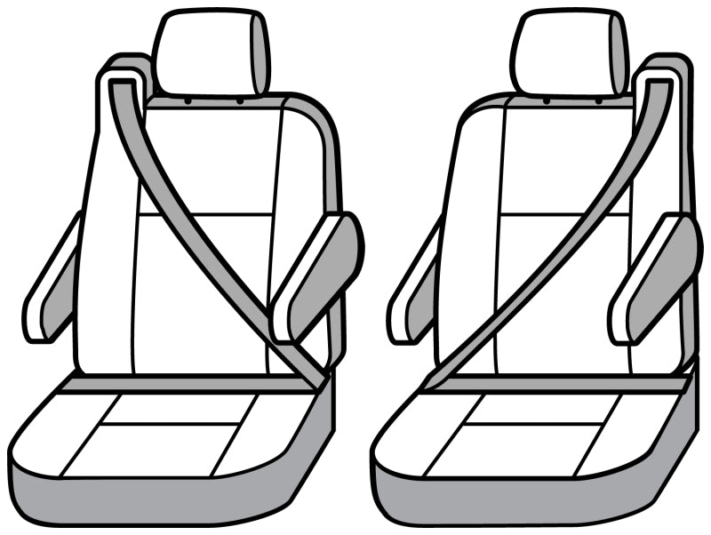 Covercraft 21-24 Toyota Sienna Endura PrecisionFit Custom Second Row Seat Covers - Charcoal/Black