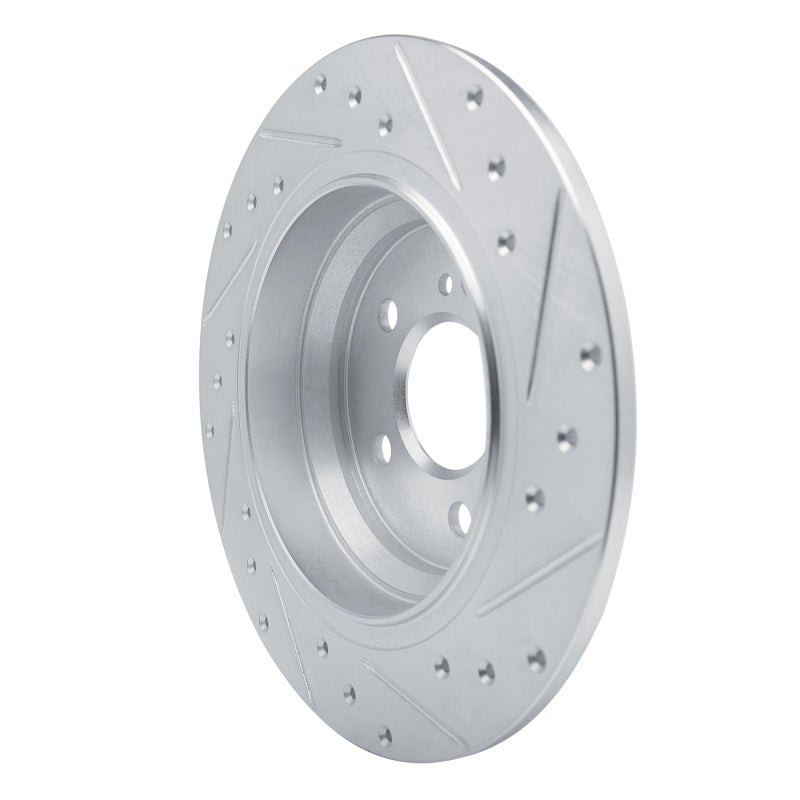 R1 03-06 Mercedes-Benz SL500 Rear Left Drilled & Slotted Silver Brake Rotor