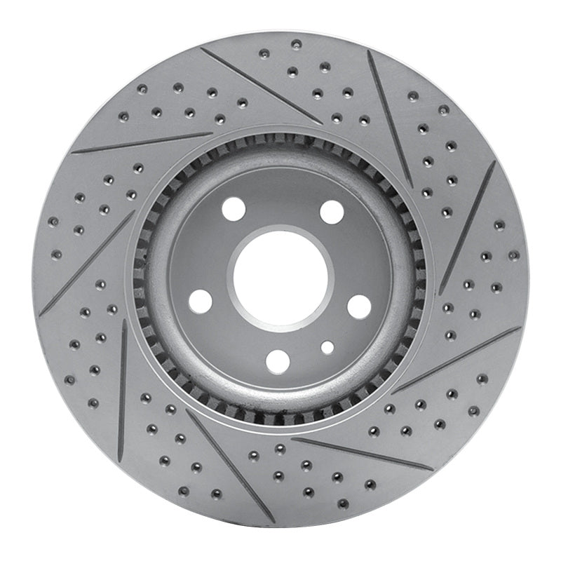 R1 08-17 Cadillac Cts Front Left Drilled & Slotted Geo-Carbon Rotor