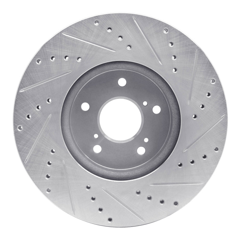 DFC 13-25 Acura INTEGRA Front Left Drilled & Slotted Silver Brake Rotor