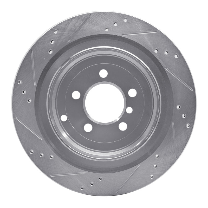 DFC 06-12 Land Rover Range Rover Rear Right Drilled & Slotted Silver Brake Rotor