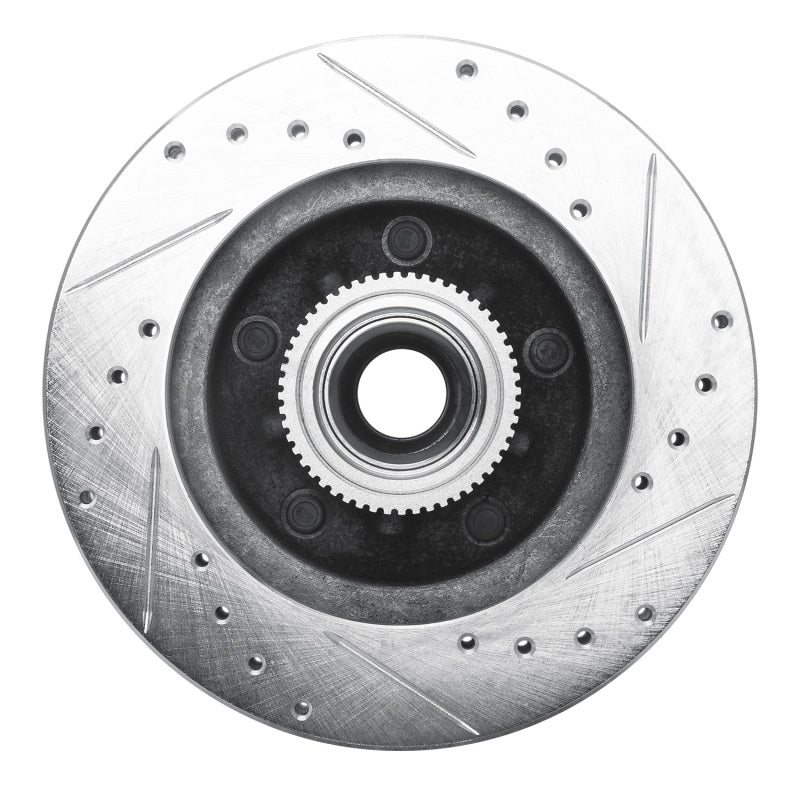 DFC 91-03 Chevrolet S10 Blazer Front Left Drilled & Slotted Silver Brake Rotor
