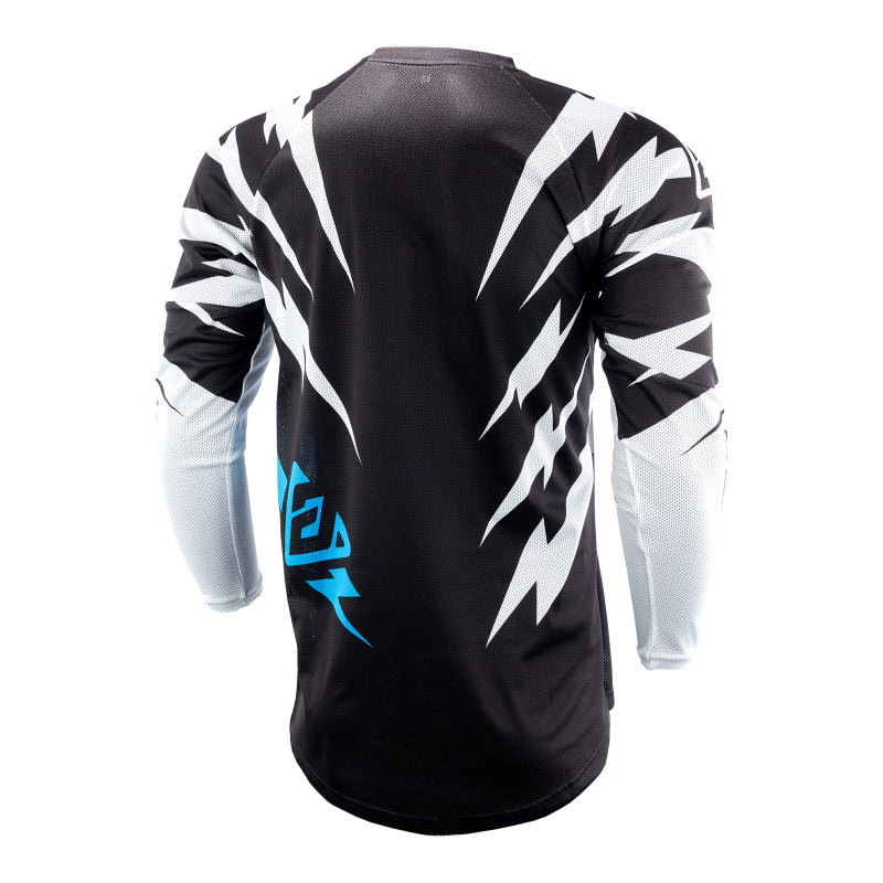 Answer 26 LE Syncron Rizz Vented Jersey Black/White/Cyan - Small