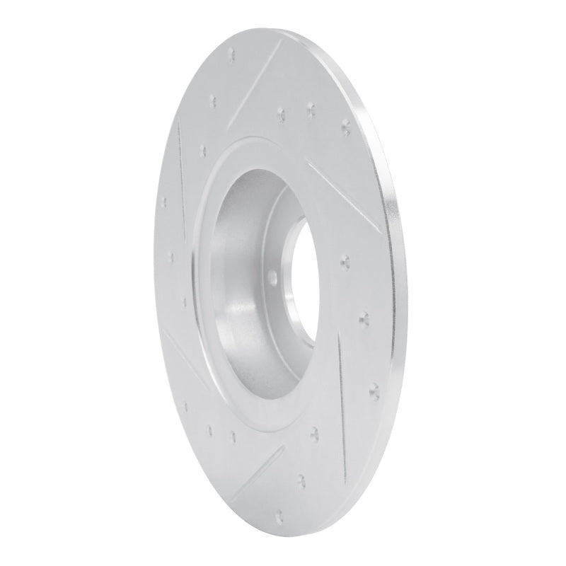 R1 62-80 MG MGB Front Right Drilled & Slotted Silver Brake Rotor