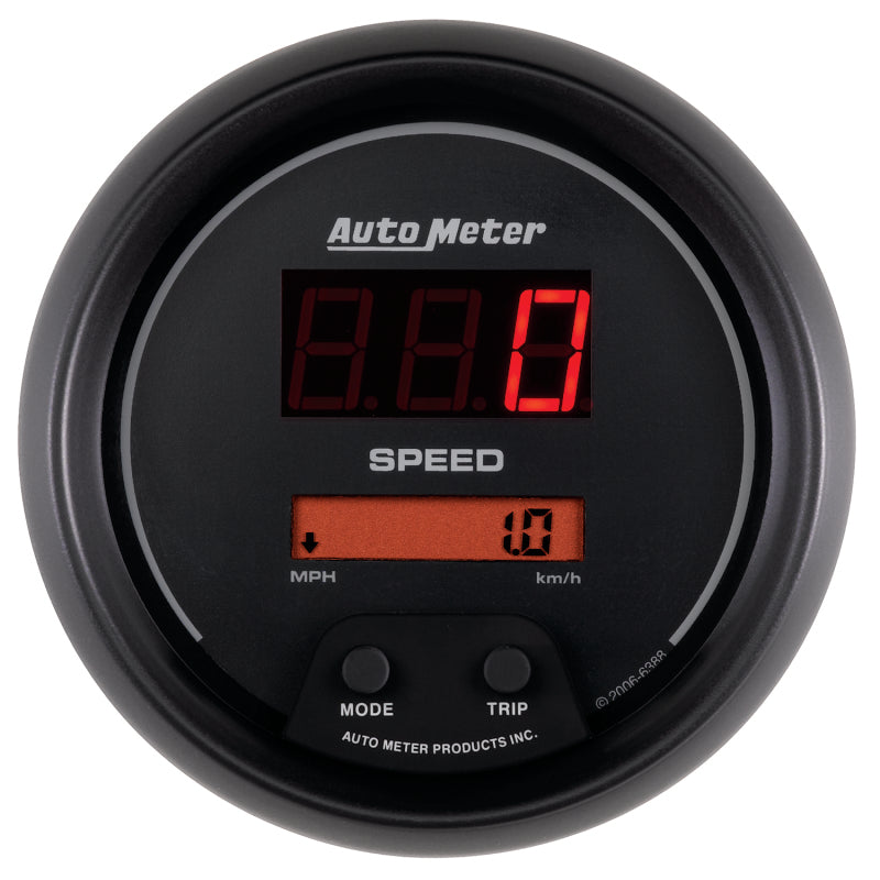 AutoMeter Gauge Kit 5 Pc. 3-3/8in. & 2-1/16in. Elec Speedo Digital Black Dial W/ Red Led