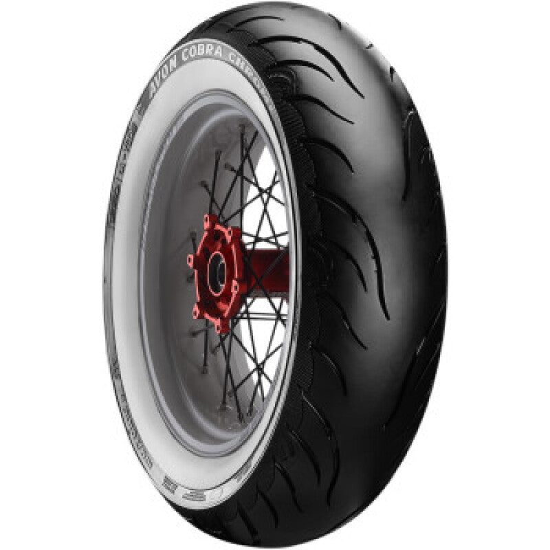 Avon Cobra Chrome AV92 White Sidewall Rear Tire - 180/70R16 77V 1DK ++(AVAILABLE AFTER DEC 2026)++