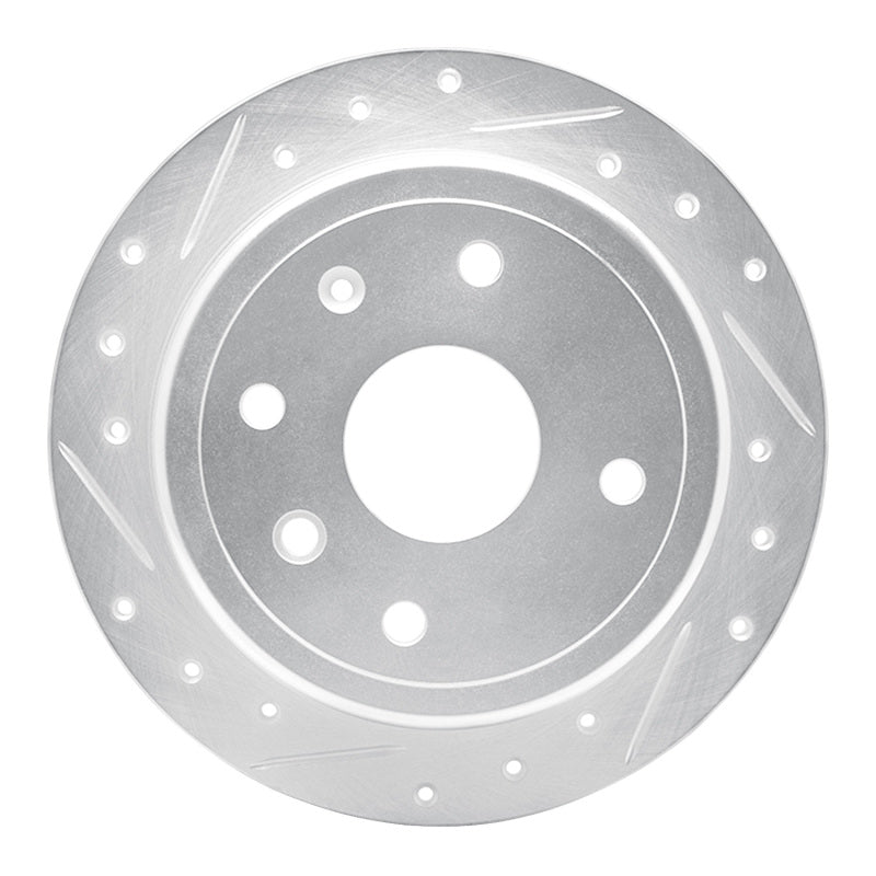 DFC 04-10 Chevrolet Optra (Mexico) Rear Left Drilled & Slotted Silver Brake Rotor