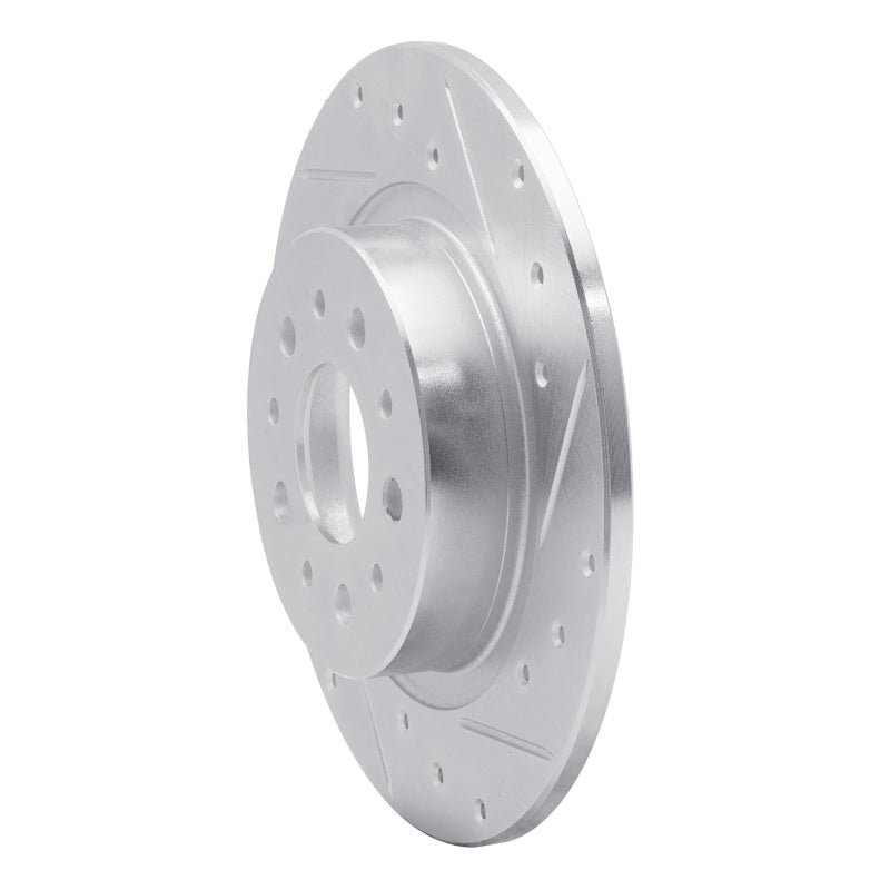 DFC 14-19 Fiat 500L Rear Right Drilled & Slotted Silver Brake Rotor