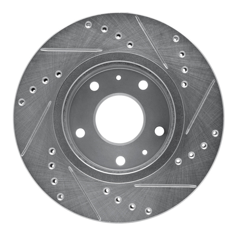 DFC 02-05 Land Rover Freelander Front Left Drilled & Slotted Silver Brake Rotor