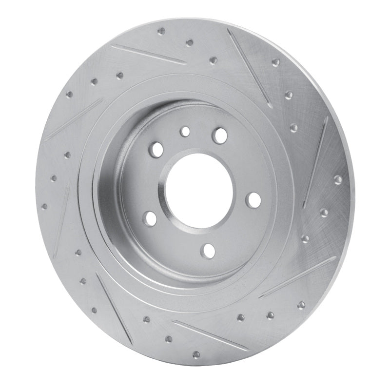 R1 16-18 Buick Envision Rear Left Drilled & Slotted Silver Brake Rotor