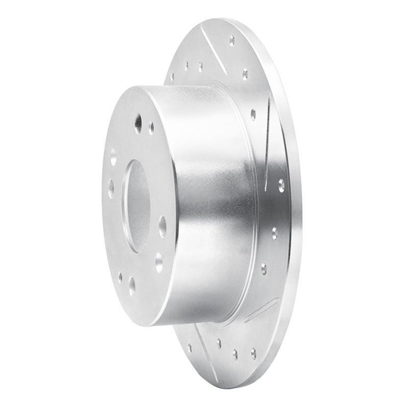 DFC 95-98 Acura TL Rear Right Drilled & Slotted Silver Brake Rotor