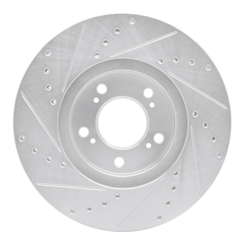DFC 99-04 Acura RL Front Right Drilled & Slotted Silver Brake Rotor