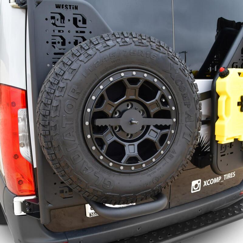Westin 19-24 Mercedes-Benz Sprinter XTS Rear Tire Carrier - Textured Black