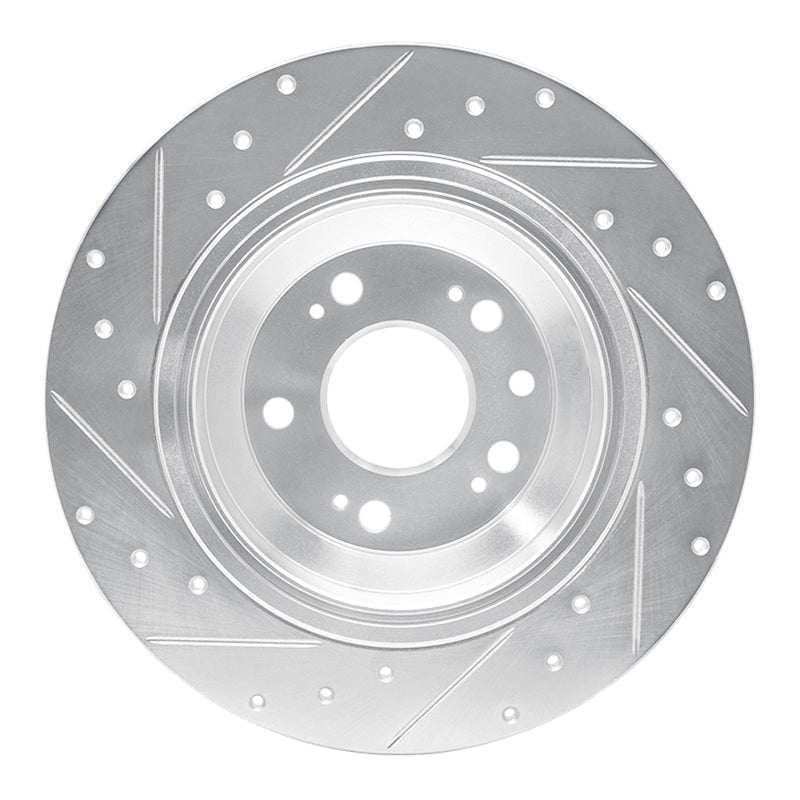 DFC 09-14 Acura TL Rear Right Drilled & Slotted Silver Brake Rotor